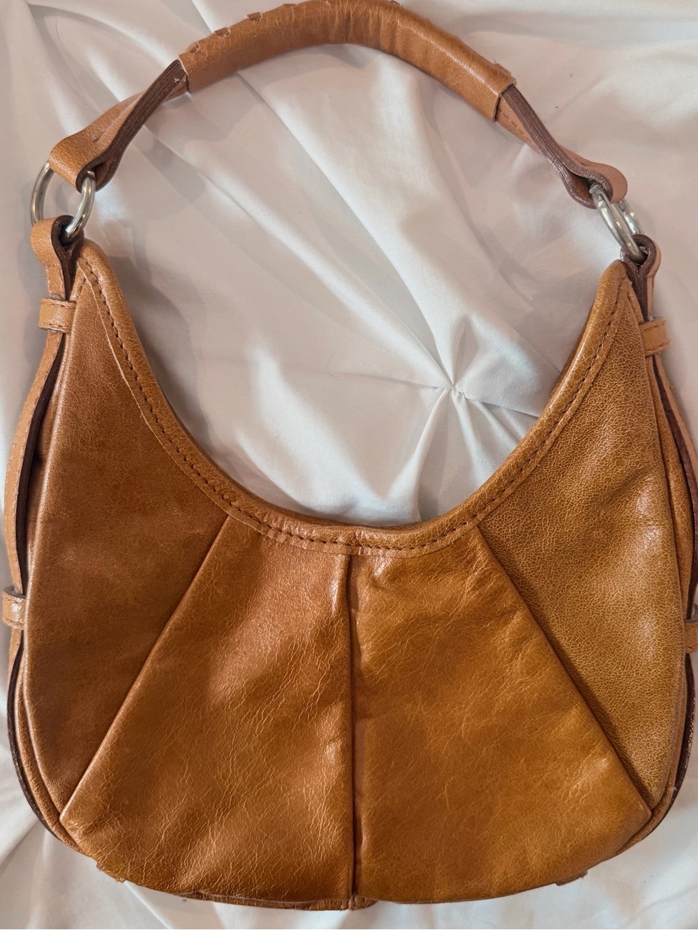 Classic Tan Genuine Leather - Women’s Shoulder Bag